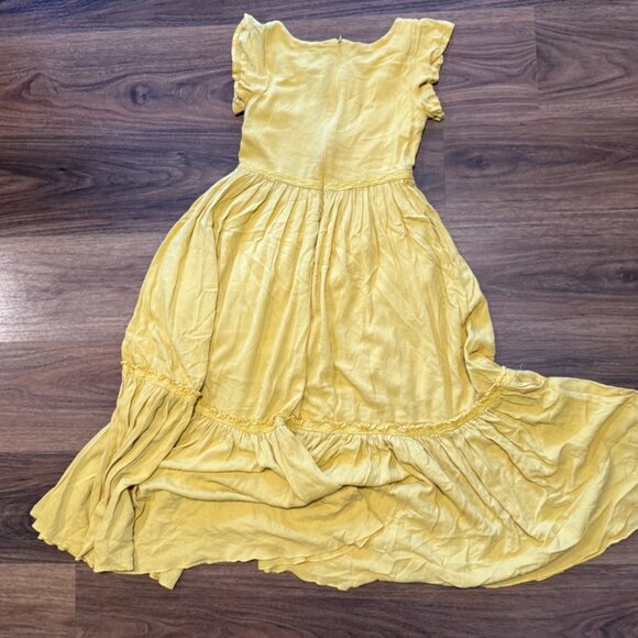 Mia Joy Viola Dress Girls 8 Mustard Yellow Long Maxi Dress Fall Outfit - Picture 3 of 5